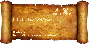 Lihi Madléna névjegykártya